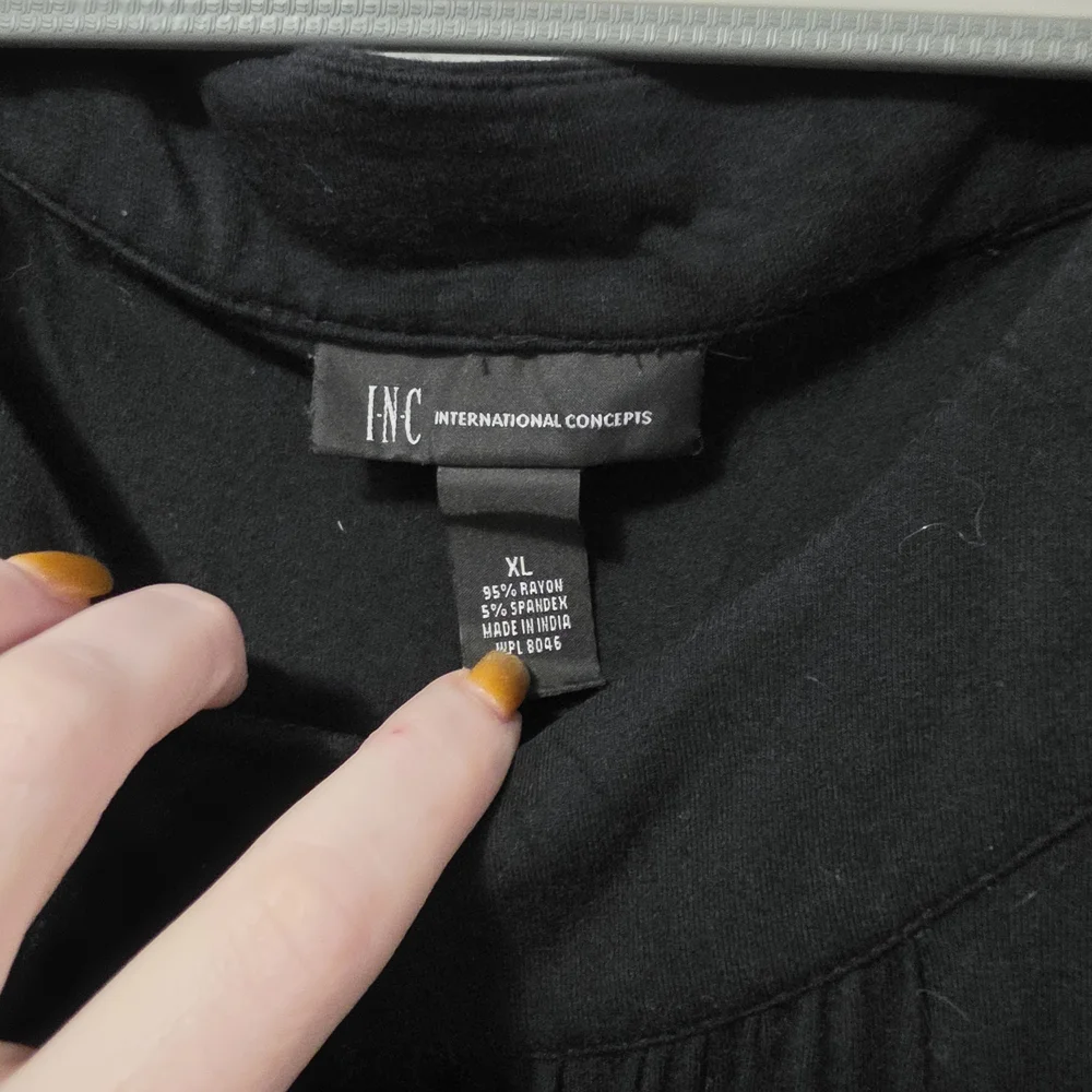 INC International Concepts Black Mini Dress - Picture 2 of 3